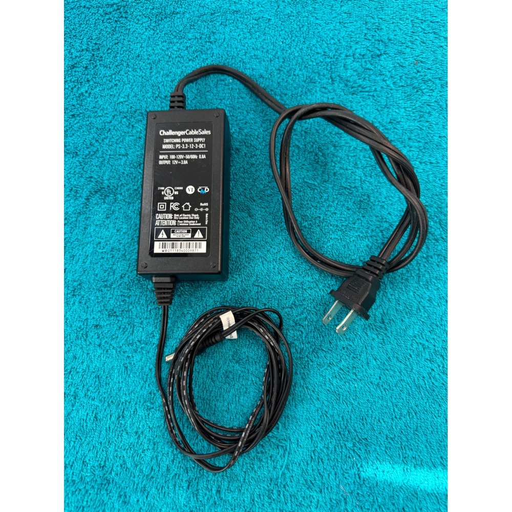 Challenger Cable Sales 12V 3A‎ Power Supply Adapter PS-3.3-12-3-DC1 Spectrum STB